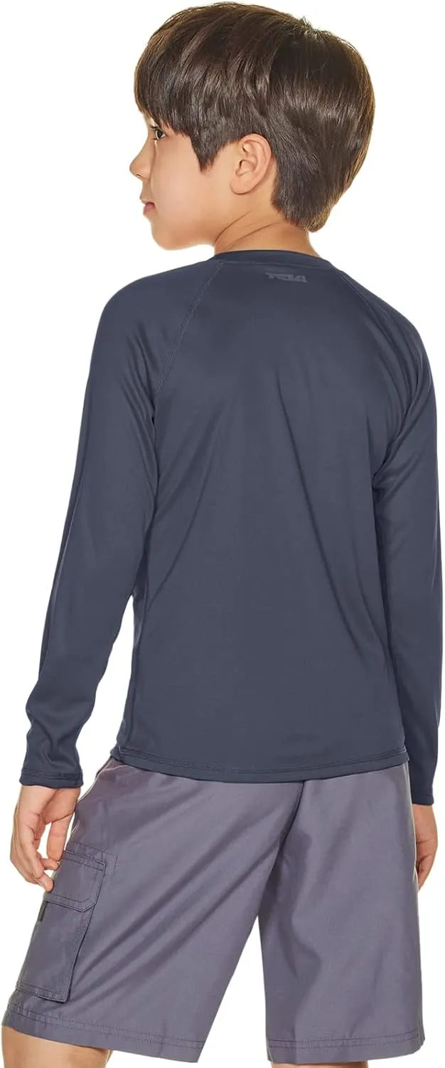 TSLA Kids Youth UPF 50  Long Sleeve T-Shirt, Athletic Sports Dry Fit Sun Shirts, UV Sun Portection Fishing Shirts