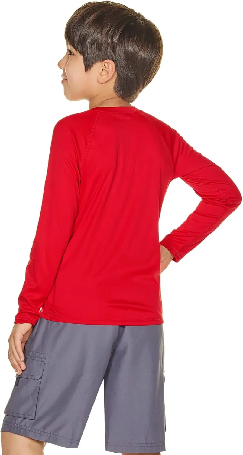 TSLA Kids Youth UPF 50  Long Sleeve T-Shirt, Athletic Sports Dry Fit Sun Shirts, UV Sun Portection Fishing Shirts