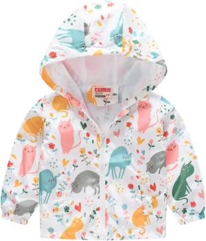 TUIJI Toddler Jacket Hooded Trench Lightweight Windbreaker
