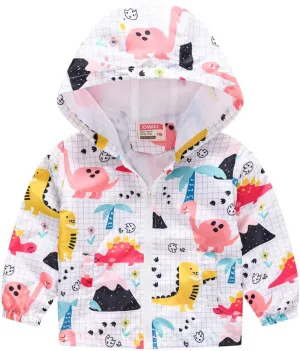 TUIJI Toddler Jacket Hooded Trench Lightweight Windbreaker