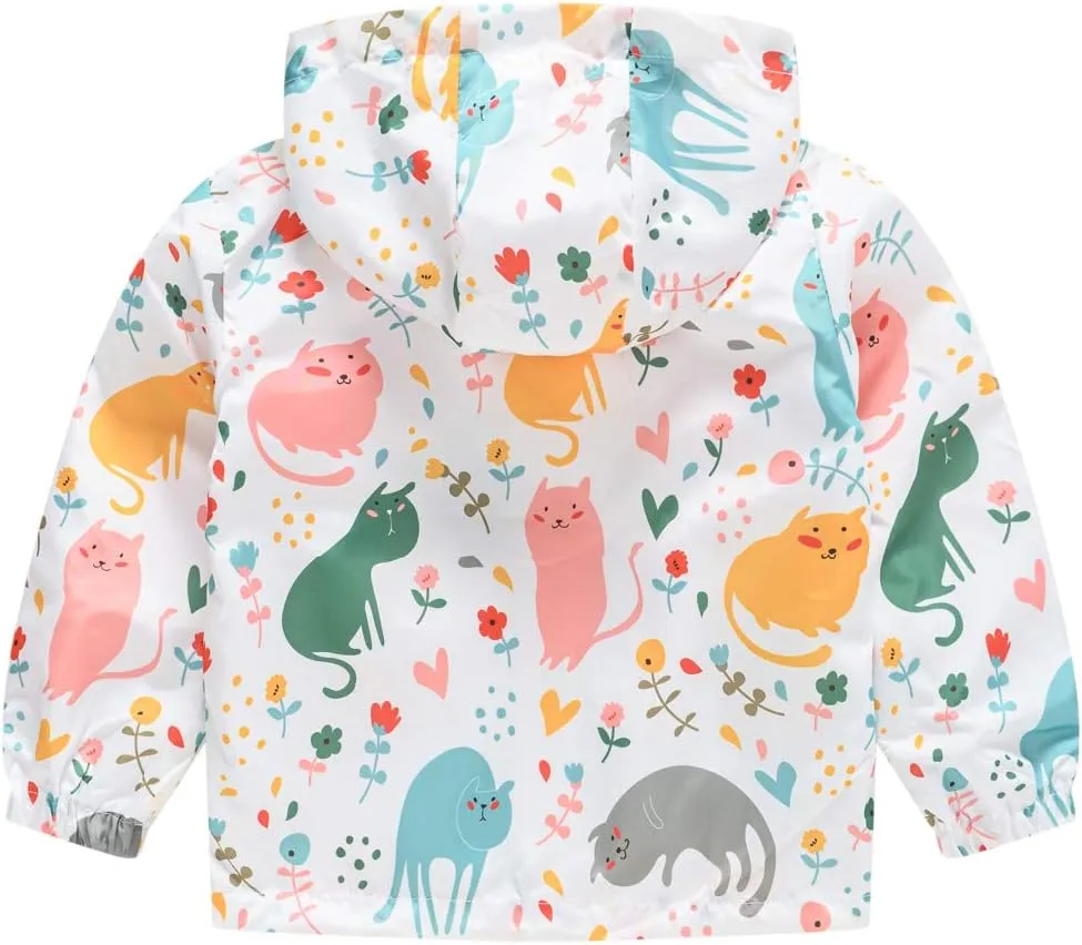 TUIJI Toddler Jacket Hooded Trench Lightweight Windbreaker