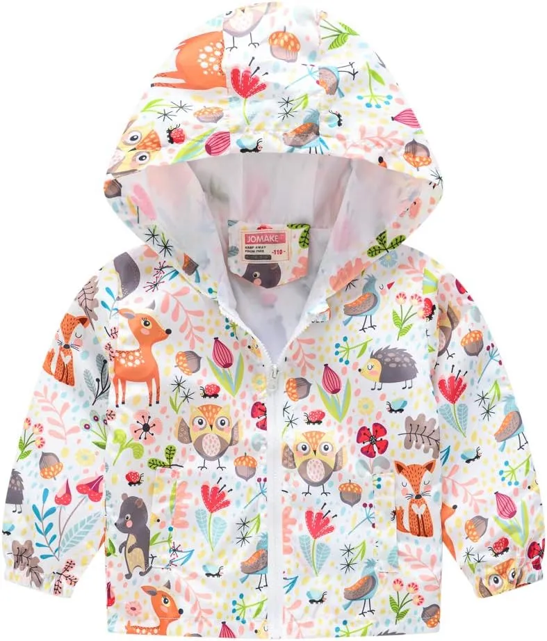 TUIJI Toddler Jacket Hooded Trench Lightweight Windbreaker