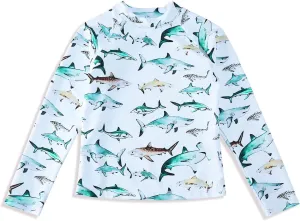UNIFACO UPF 50  Little Boys Long Sleeve Rash Guard Swim Shirt Premium Sun Shirt for 1-8 Years