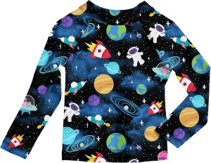 UNIFACO UPF 50  Little Boys Long Sleeve Rash Guard Swim Shirt Premium Sun Shirt for 1-8 Years