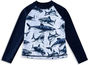 UNIFACO UPF 50  Little Boys Long Sleeve Rash Guard Swim Shirt Premium Sun Shirt for 1-8 Years
