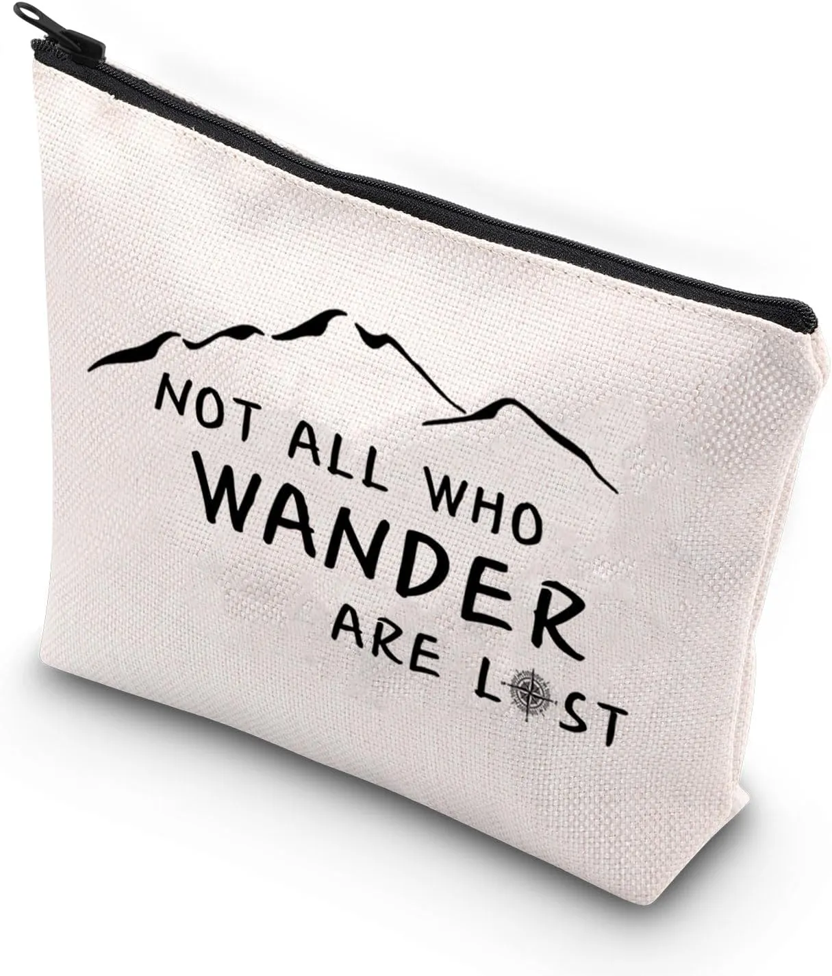 VAMSII Adventure Makeup Bag not All who Wander are Lost Traveler Cosmetic Bag Adventure Lover Gift Travel Gifts Wanderlust gifts (ARE LOST)