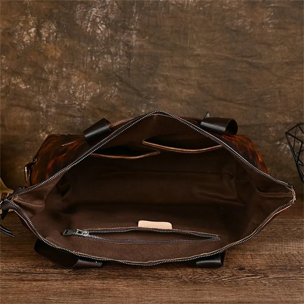 Vintage Handbag Travel Bag Handmade Old Crossbody Bag Multifunctional Large Capacity Men's Bag
