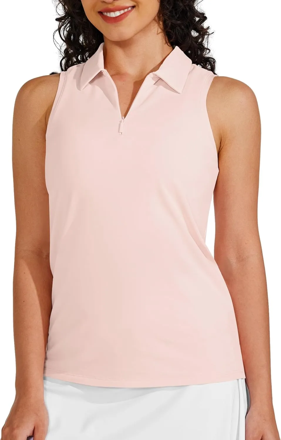 Willit Women's Sleeveless Golf Shirts Tennis Tank Tops Athletic Collar Polo UPF 50  Quick Dry