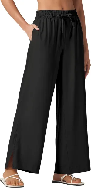Willit Women's Wide Leg Pants Swim Beach Pants UPF 50  Lightweight Travel Quick Dry Sun Protective 29" 31"