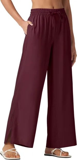 Willit Women's Wide Leg Pants Swim Beach Pants UPF 50  Lightweight Travel Quick Dry Sun Protective 29" 31"