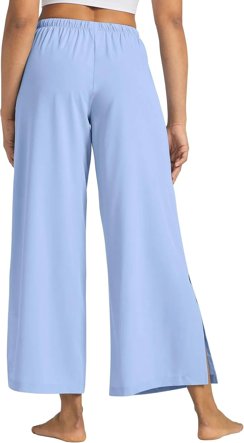 Willit Women's Wide Leg Pants UPF 50  Swim Beach Pants Lightweight Travel Pants Quick Dry Sun Protective