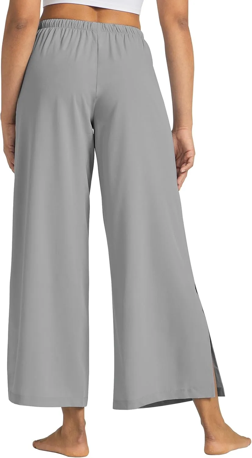 Willit Women's Wide Leg Pants UPF 50  Swim Beach Pants Lightweight Travel Pants Quick Dry Sun Protective