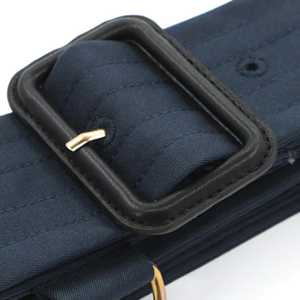 Women Trench Coat Belt Replacement With Buckle Metal D Ring Decoration Wide Waistband Belt