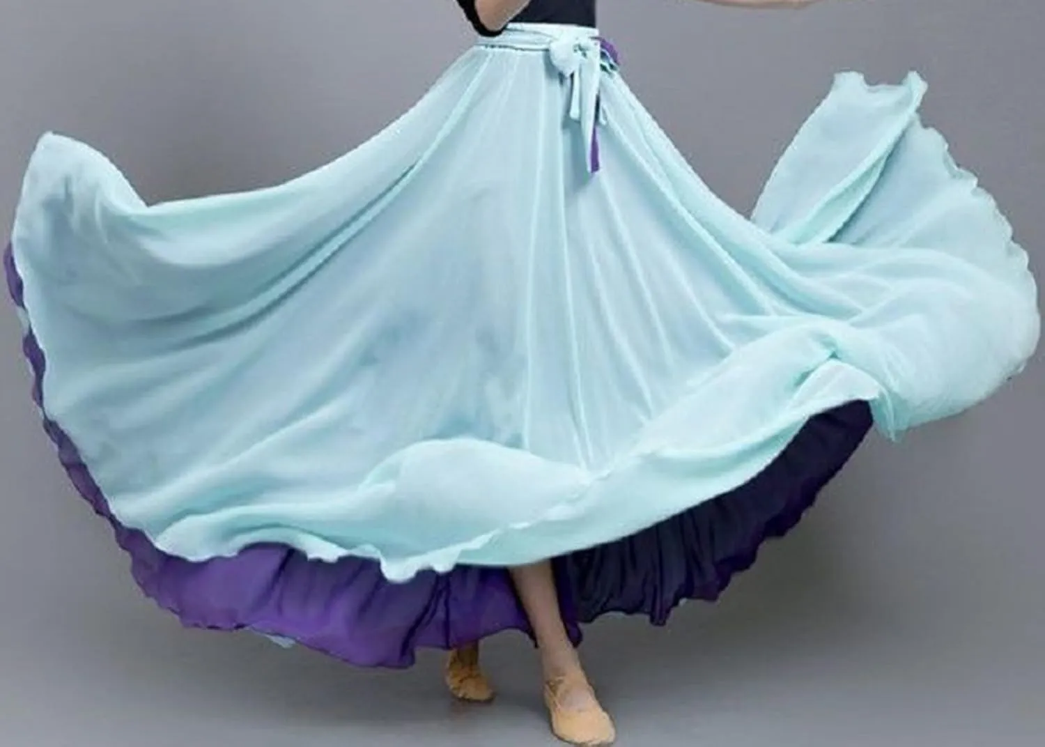 Women's 720 Fairy Lyric Dance Gradient Chiffon Swing Skirt for Ballet and Modern Dance