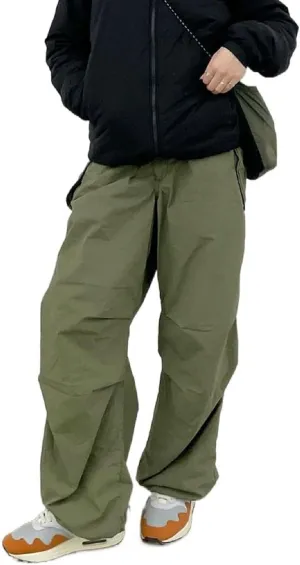 Womens Baggy Cargo Pants Low Waist Loose Wide Leg Trousers Cinch Drawstrings Joggers Sweatpants Hippie Streetwear