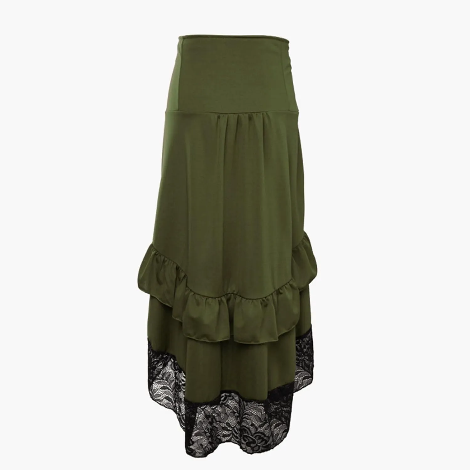 Womens Hippie Victorian Goth Ruched Maxi Long Midi Knee Length Skorts Skirts for Women Lace Skorts 2025