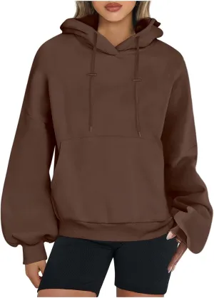 Womens Oversized Hoodies Casual Long Sleeve Fleece Sweatshirts Pullover Sweaters Teen Girls Preppy Tops Clothes
