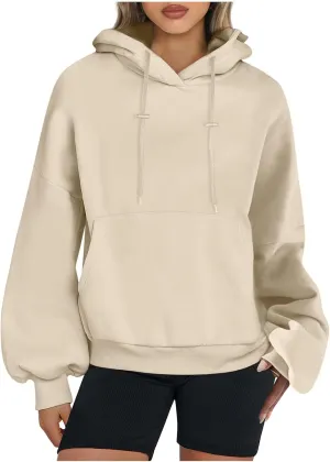 Womens Oversized Hoodies Casual Long Sleeve Fleece Sweatshirts Pullover Sweaters Teen Girls Preppy Tops Clothes