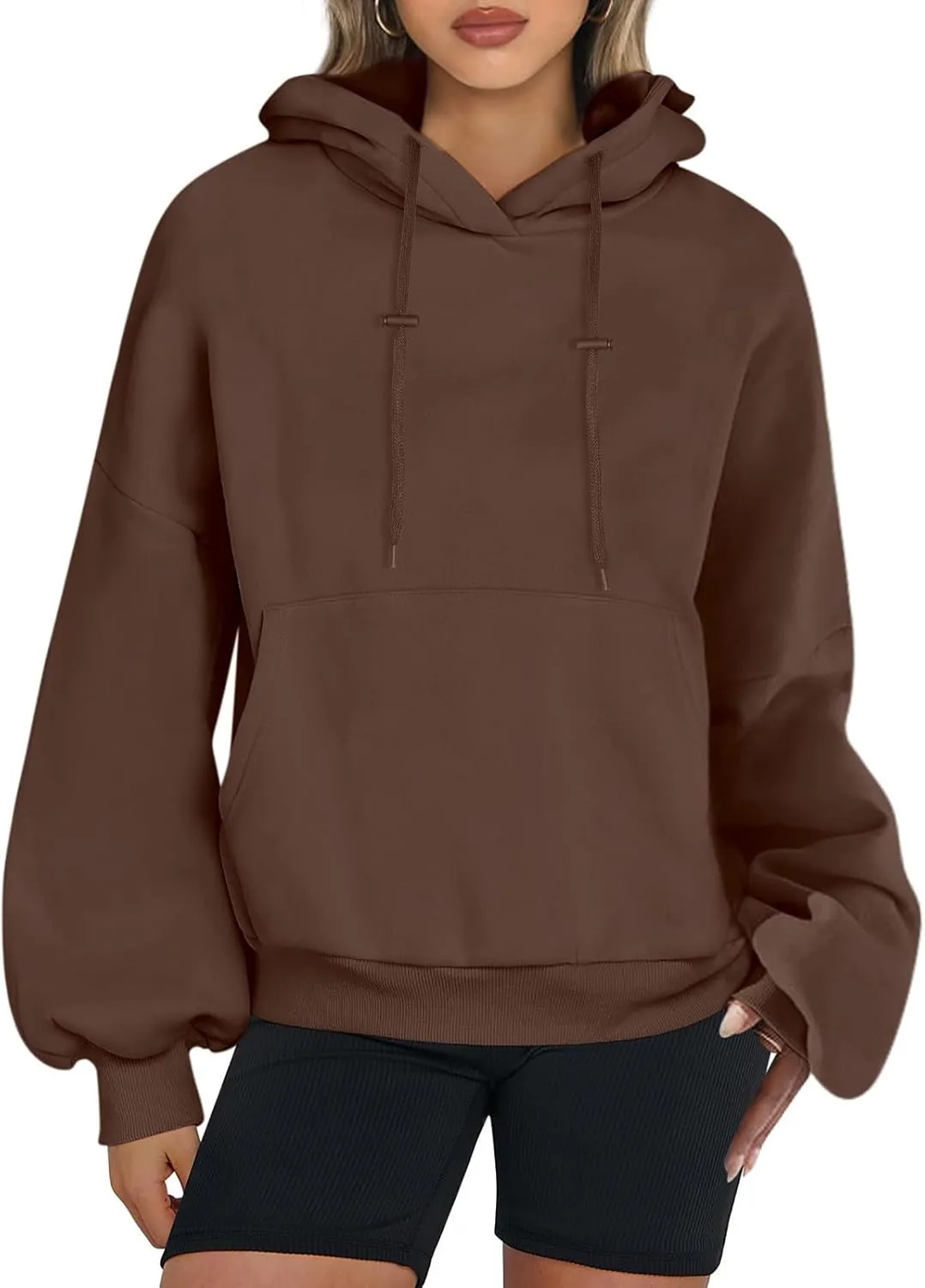 Womens Oversized Hoodies Casual Long Sleeve Fleece Sweatshirts Pullover Sweaters Teen Girls Preppy Tops Clothes