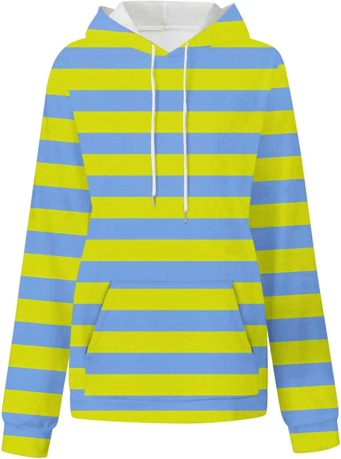 Womens Oversized Hoodies Striped Plus Size Sweatshirts Long Sleeve Sweaters Pullover Fall Clothes with Pocket