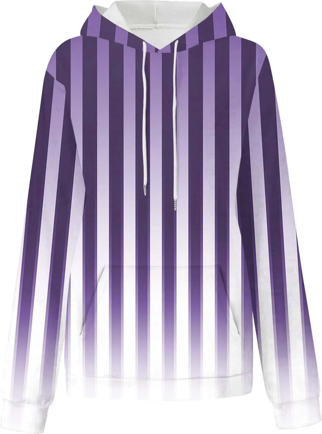 Womens Oversized Hoodies Striped Plus Size Sweatshirts Long Sleeve Sweaters Pullover Fall Clothes with Pocket