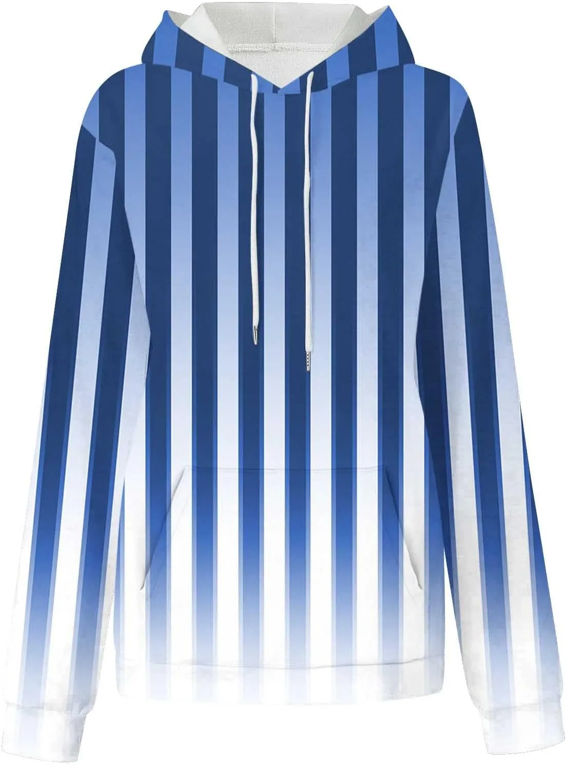 Womens Oversized Hoodies Striped Plus Size Sweatshirts Long Sleeve Sweaters Pullover Fall Clothes with Pocket
