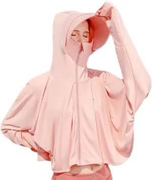 Women's Sun Protective Jacket Full Zip UPF 50  UV Sun Protection Clothing Lightweight Long Sleeve Hoodie Sun Shirt