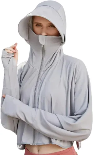 Women's Sun Protective Jacket Full Zip UPF 50  UV Sun Protection Clothing Lightweight Long Sleeve Hoodie Sun Shirt