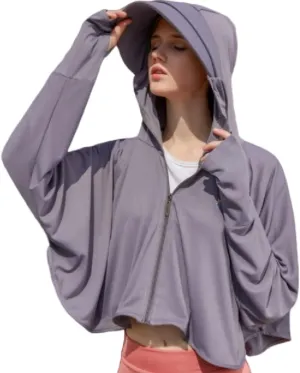 Women's Sun Protective Jacket Full Zip UPF 50  UV Sun Protection Clothing Lightweight Long Sleeve Hoodie Sun Shirt