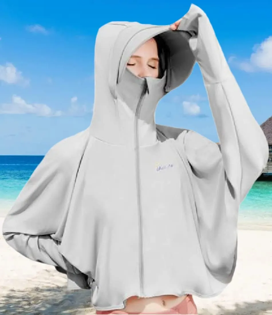 Women's Sun Protective Jacket Full Zip UPF 50  UV Sun Protection Clothing Lightweight Long Sleeve Hoodie Sun Shirt