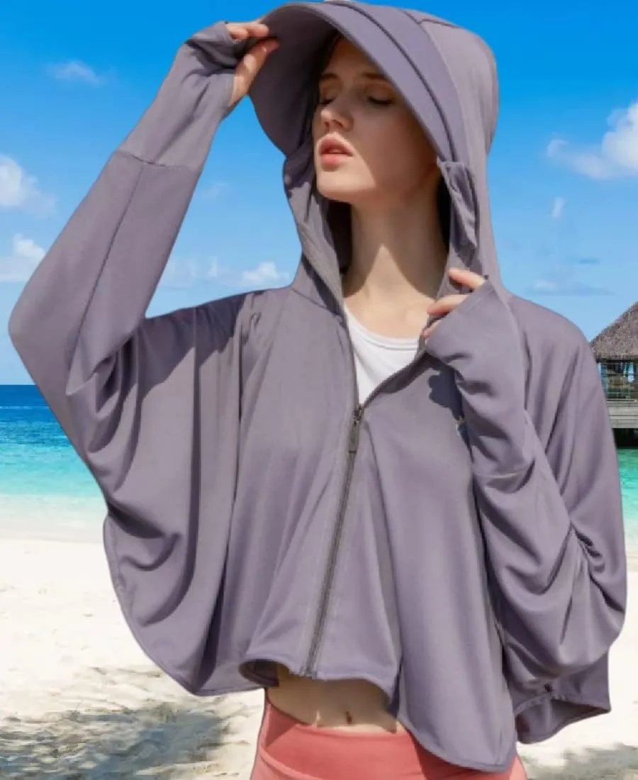 Women's Sun Protective Jacket Full Zip UPF 50  UV Sun Protection Clothing Lightweight Long Sleeve Hoodie Sun Shirt