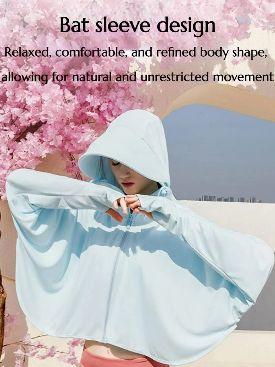 Women's Sun Protective Jacket Full Zip UPF 50  UV Sun Protection Clothing Lightweight Long Sleeve Hoodie Sun Shirt