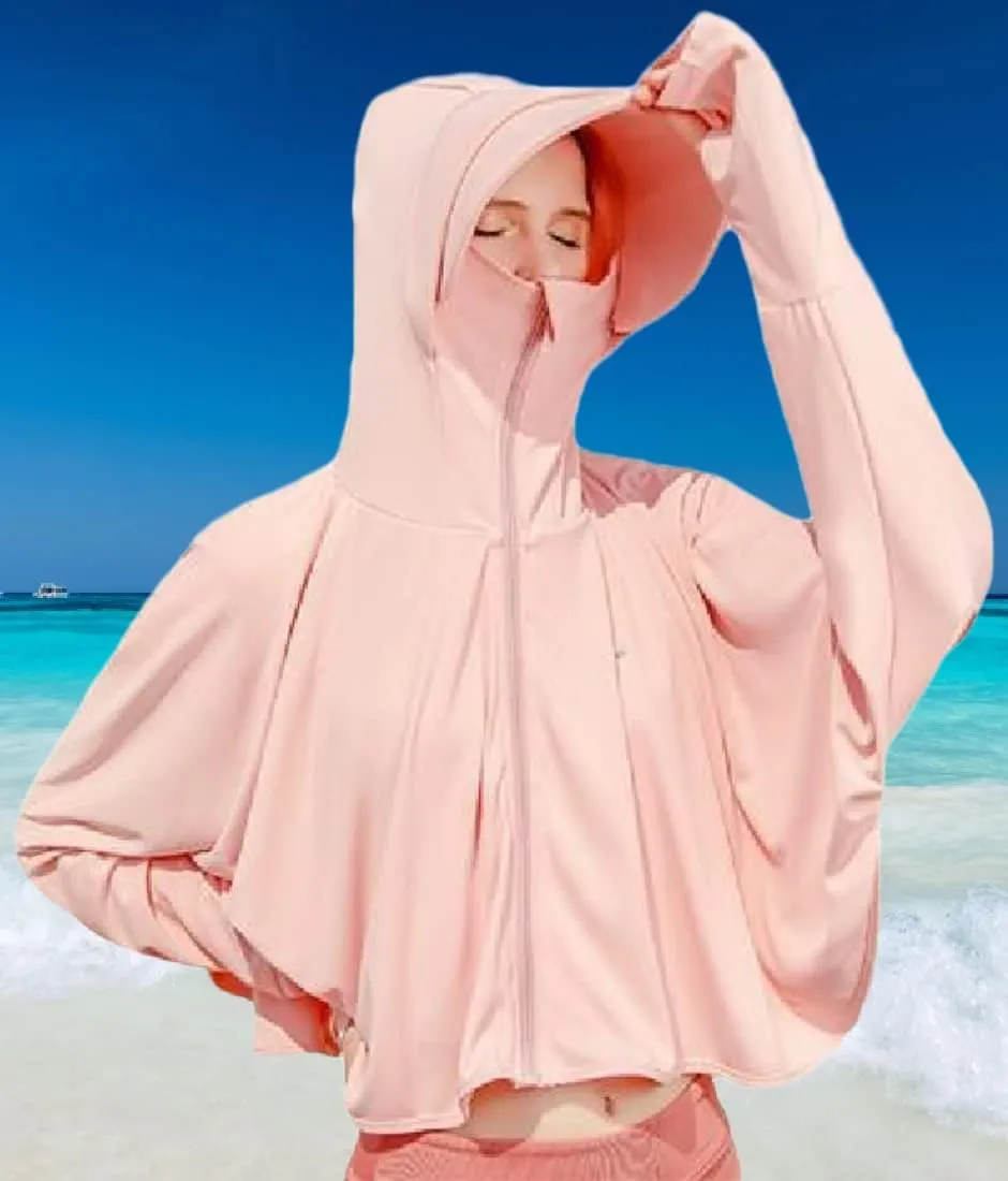 Women's Sun Protective Jacket Full Zip UPF 50  UV Sun Protection Clothing Lightweight Long Sleeve Hoodie Sun Shirt