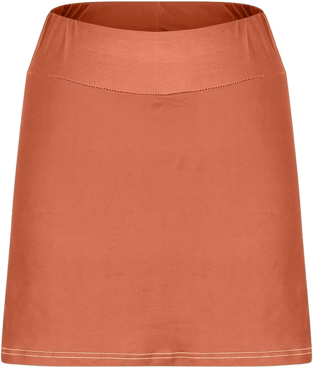Women's Tennis Golf Skirts Elastic Waist Gym Workout Skorts with Shorts Underneath Quick Dry Athletic Running Skirts