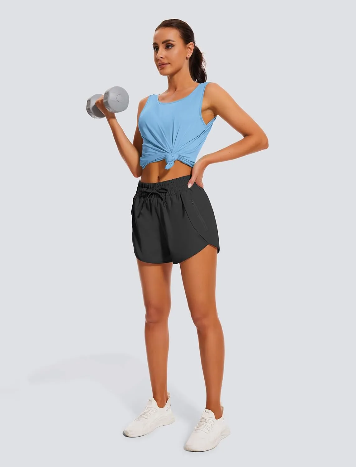 Workout Tops for Women Open Back Yoga Tank Tops Sleeveless Running Shirts Athletic Gym Lightweight Quick Dry Top