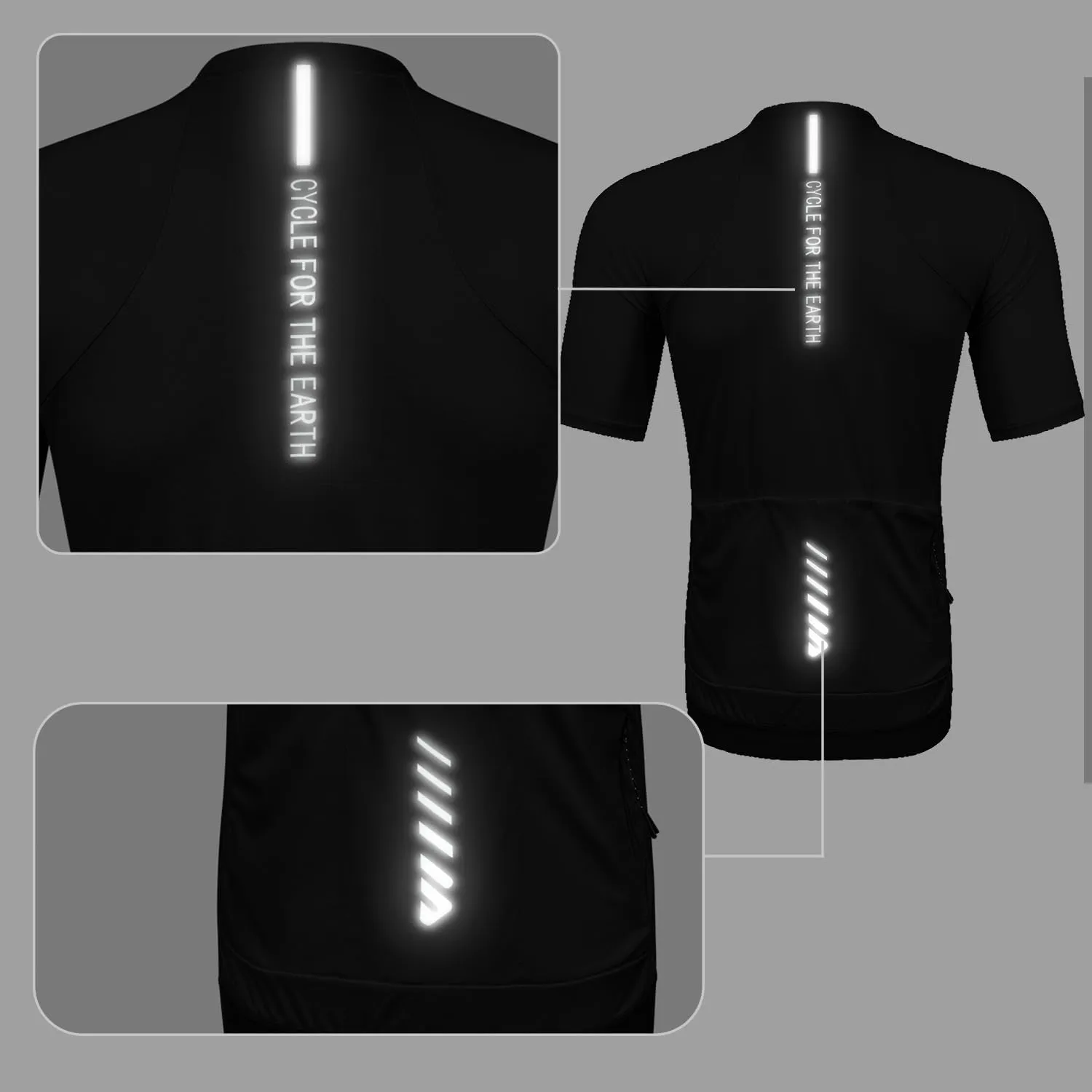 Wulibike Cycling Jersey Men Short Sleeve, Road Bike Jerseys Half Zipper with Pockets, Bicycle Clothing Breathable Quick Dry