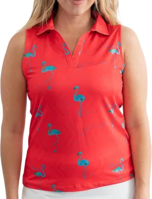 YATTA GOLF Performance Sleeveless Golf Polo for Women - Moisture Wicking V-Neck Golf Polo Shirts Workout Golf Tank Tops