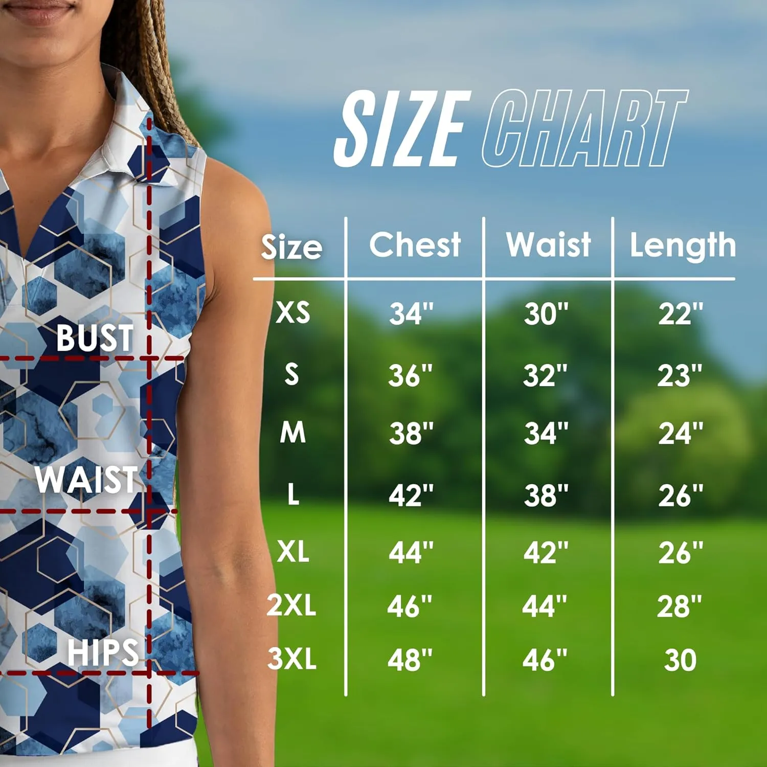 YATTA GOLF Performance Sleeveless Golf Polo for Women - Moisture Wicking V-Neck Golf Polo Shirts Workout Golf Tank Tops