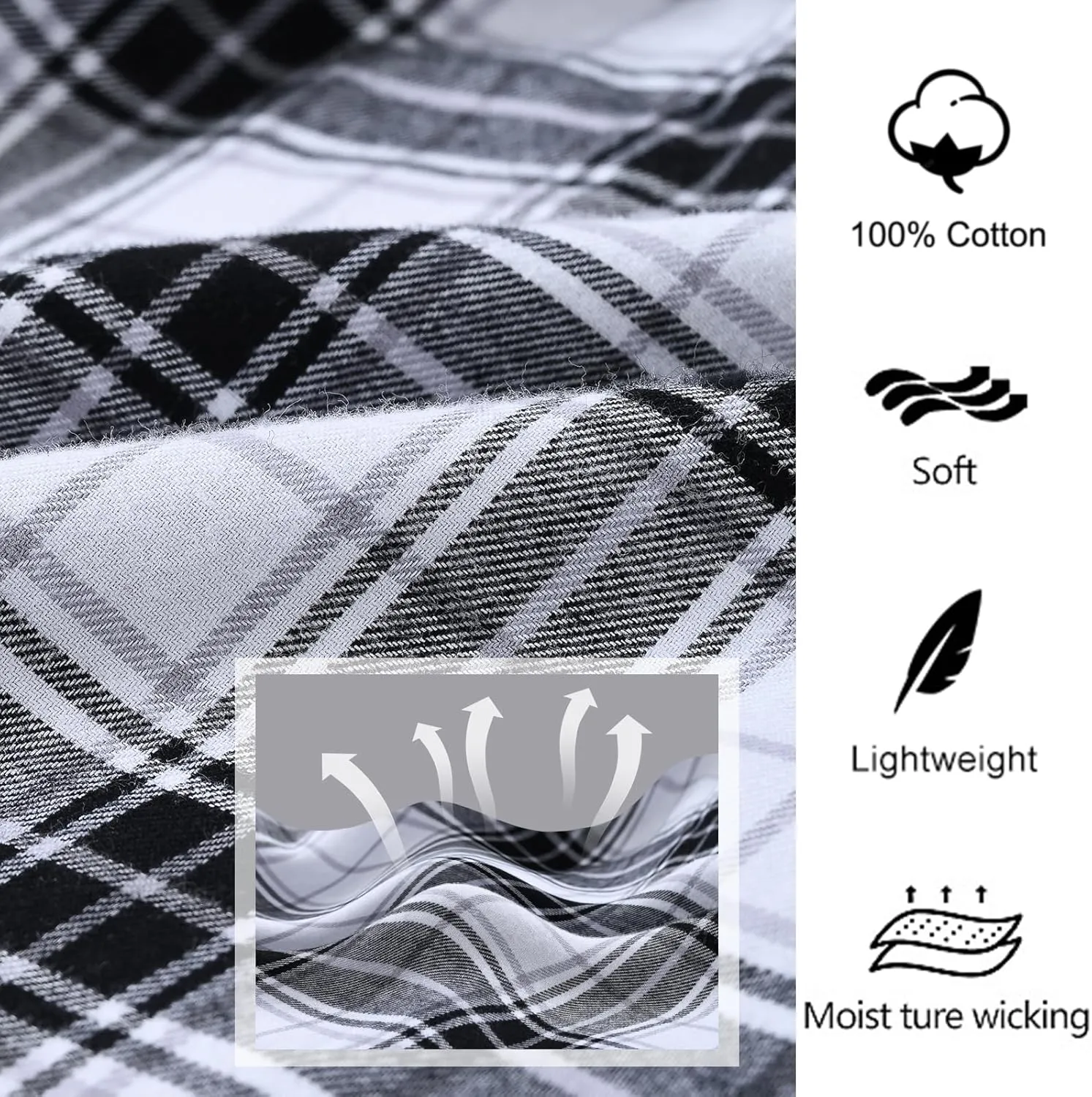 yuyangdpb Men's 3-Pack Woven Pajama Short Cotton Plaid Sleepwear Shorts Button Open Fly with Pockets