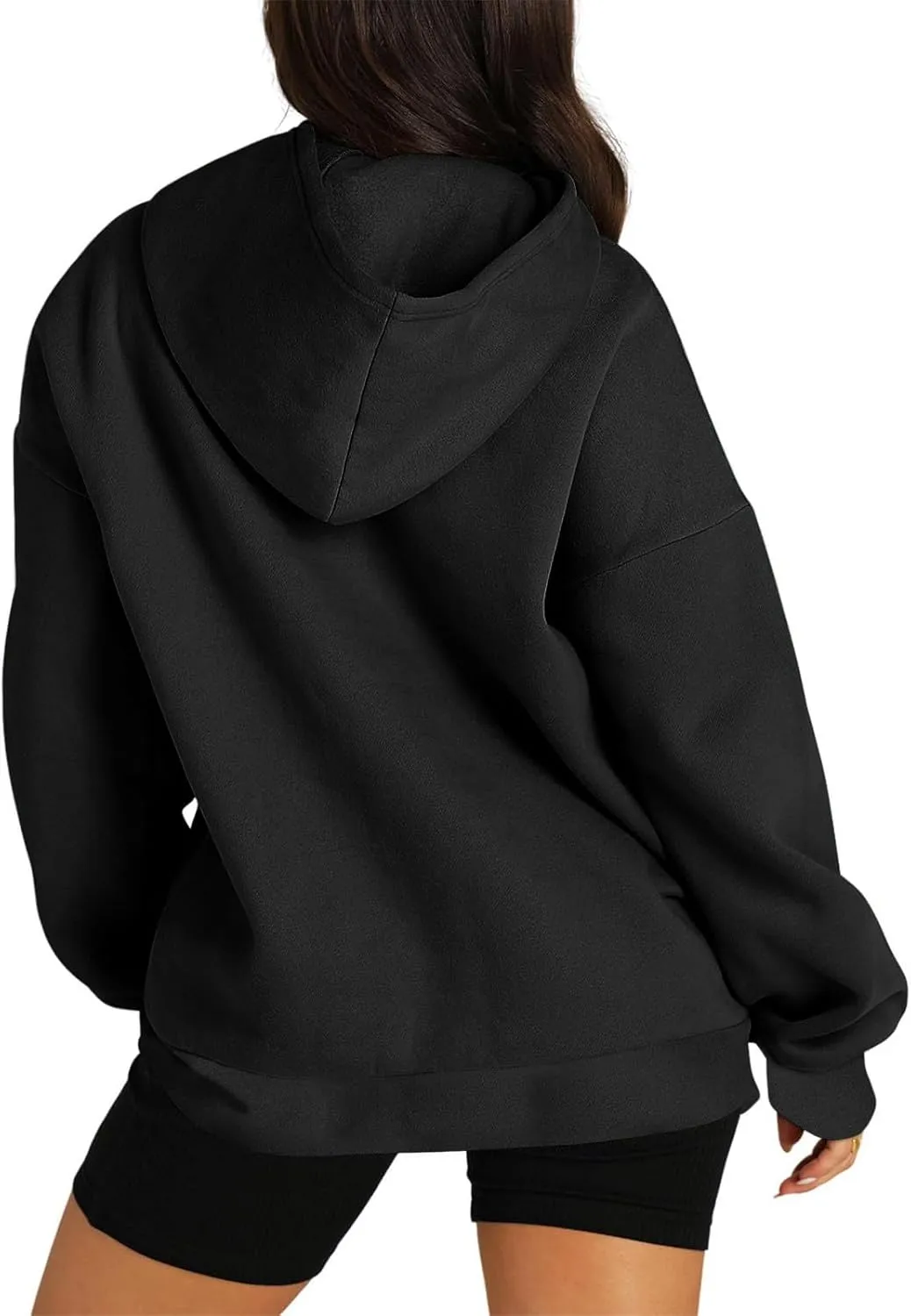 ZDRZK Oversized Hoodies For Women Long Sleeve Drop Shoulder Pullovers Top Fall Fleece Hooded Sweatshirts With Pockets
