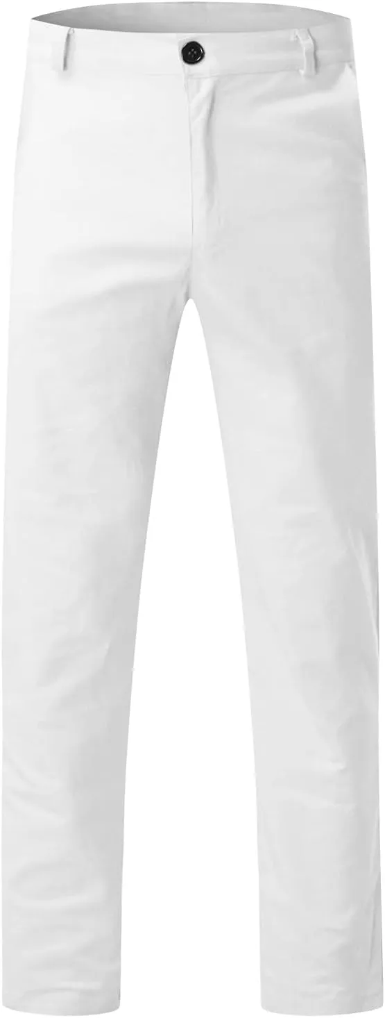 ZYXTIM Mens Work Chino Pants Slim Fit Tapered Cotton Fashion Business Casual Trousers Stertch Durable Ripstop Athletic Pants