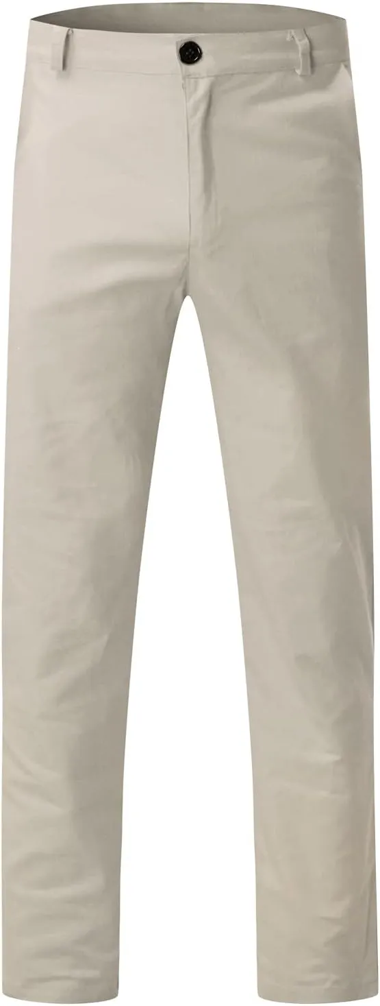ZYXTIM Mens Work Chino Pants Slim Fit Tapered Cotton Fashion Business Casual Trousers Stertch Durable Ripstop Athletic Pants