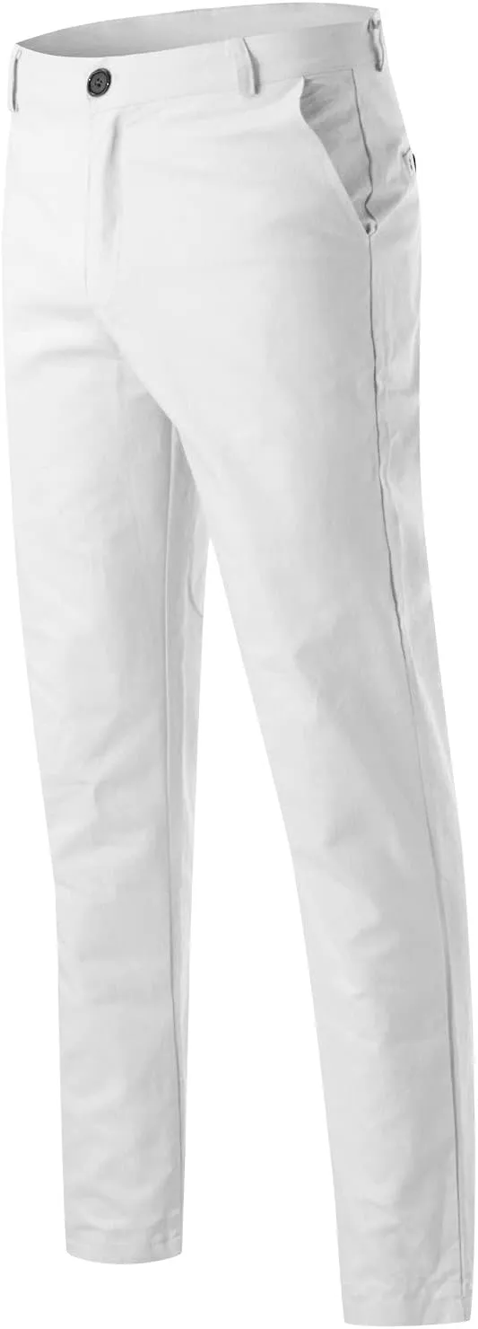 ZYXTIM Mens Work Chino Pants Slim Fit Tapered Cotton Fashion Business Casual Trousers Stertch Durable Ripstop Athletic Pants