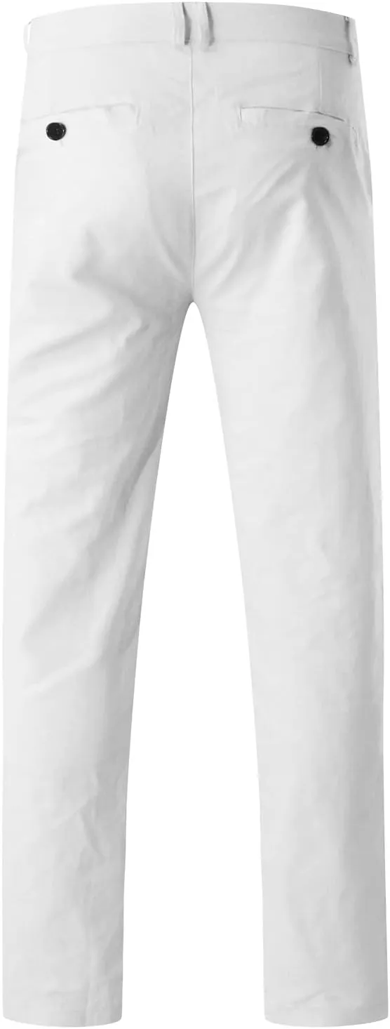 ZYXTIM Mens Work Chino Pants Slim Fit Tapered Cotton Fashion Business Casual Trousers Stertch Durable Ripstop Athletic Pants