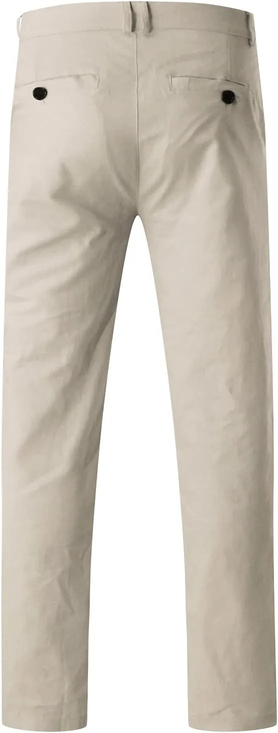 ZYXTIM Mens Work Chino Pants Slim Fit Tapered Cotton Fashion Business Casual Trousers Stertch Durable Ripstop Athletic Pants